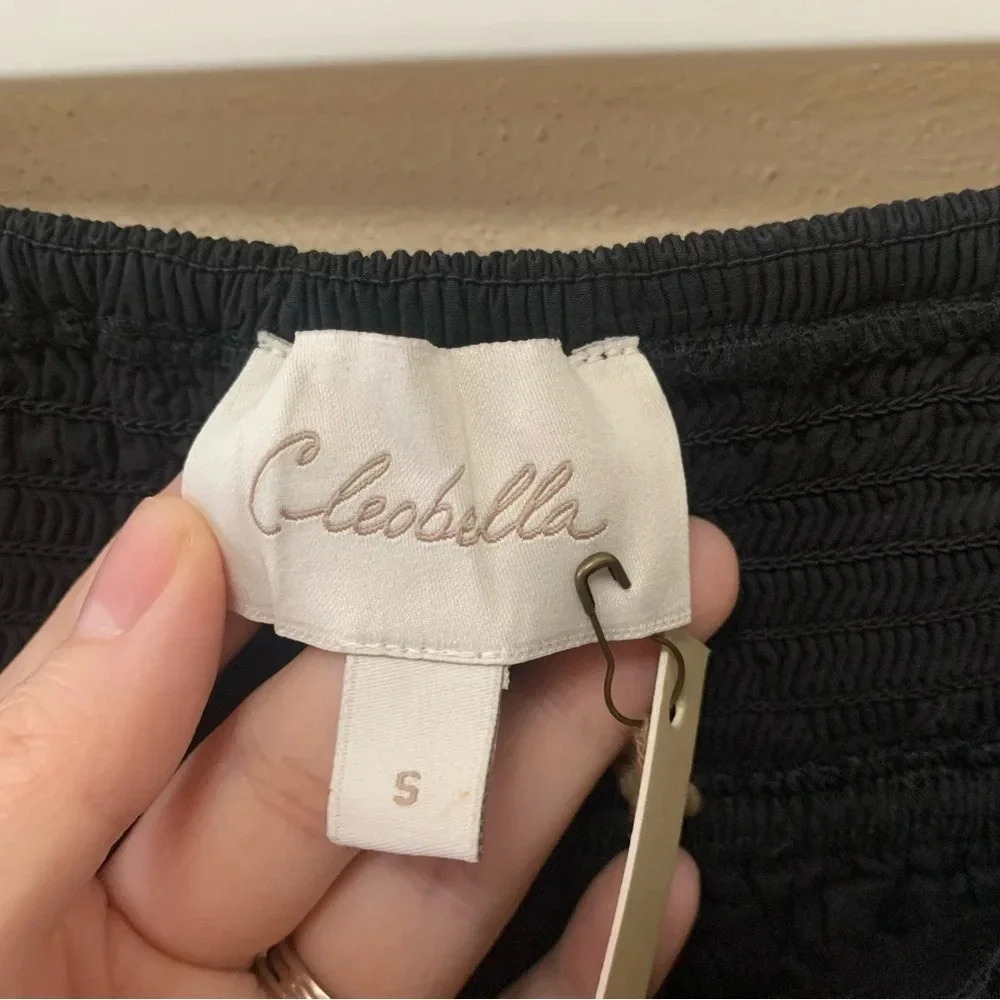 Cleobella Tessa Mini Bubble Skirt in Black Size Small NWT New - Picture 7 of 11